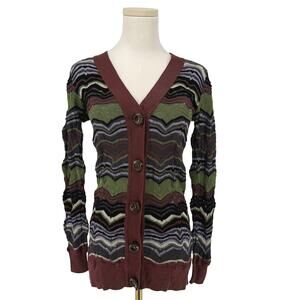 Missoni Chevron Knit Cardigan Sweater Women’s US 4 Multicolor Boho Designer